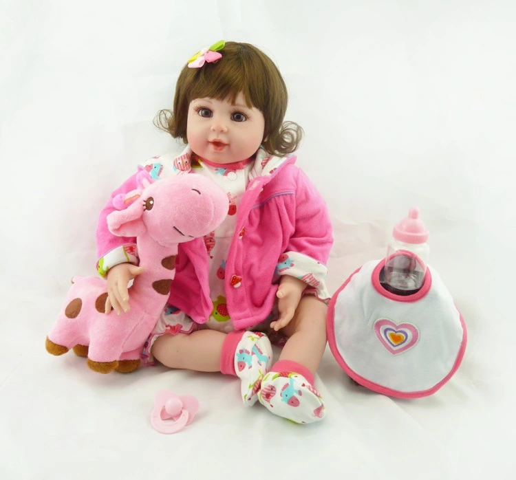 Wholesale Baby Gift 19" 48cm Toddler Reborn Girl Dolls Pink Clothes for Children Toys