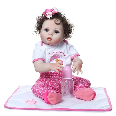 Muñeca de baño para bebé Reborn de cuerpo completo de silicona de 22 pulgadas, juguetes de 55 Cm con tacto Real de princesa, muñecas Boneca, juguete para niños, regalos DIY para compañeros de juego